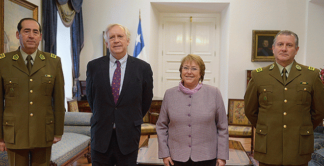 Presidenta Bachelet recibe a nuevo General Director de Carabineros