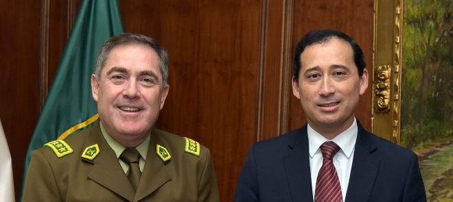 Nuevo Jefe de la División de Carabineros asiste a saludo protocolar con el General Director de Carabineros